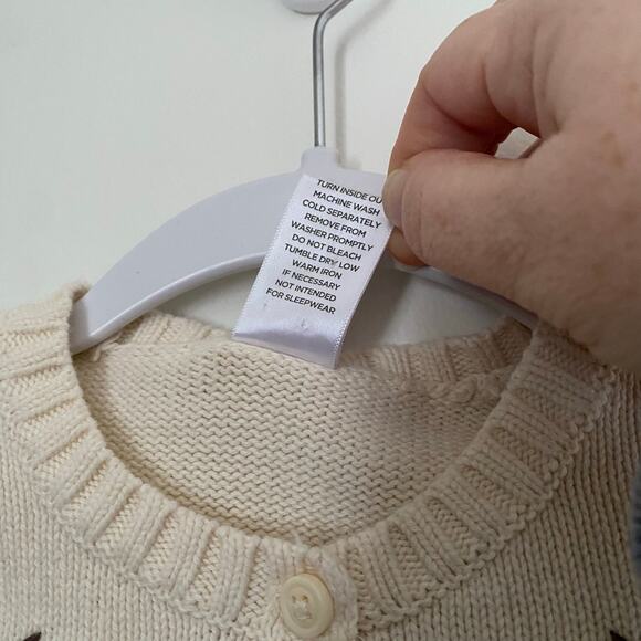 Gymboree Scottie Surprise Cardigan Sweater Girls Toddler Cream Argyle 5T - Picture 3 of 6